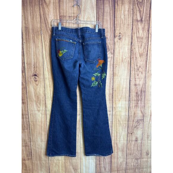 Embroidered Low Rise Flair GAP jeans with White Lace Duster Bundle Size 6 - Picture 3 of 10